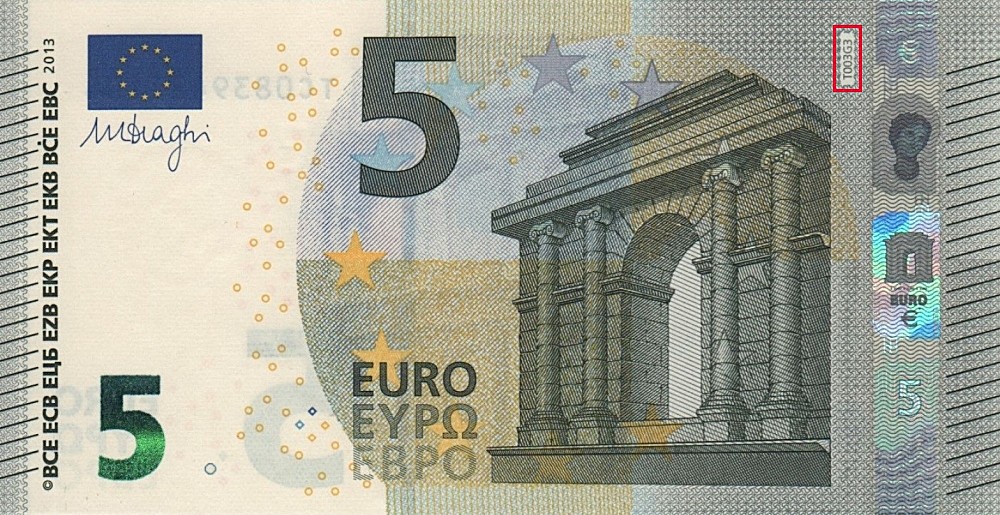 Billet de 5 € 2013 Irlande