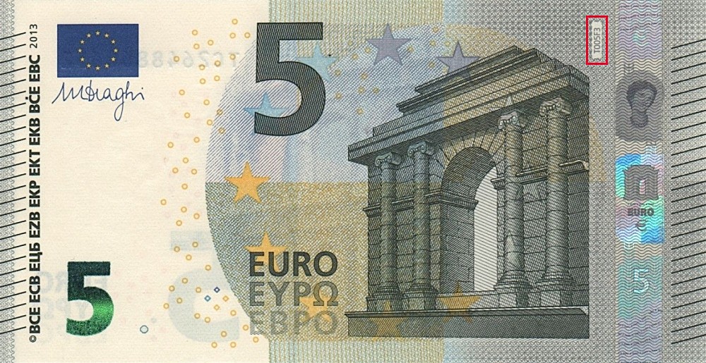 Billet de 5 € 2013 Irlande