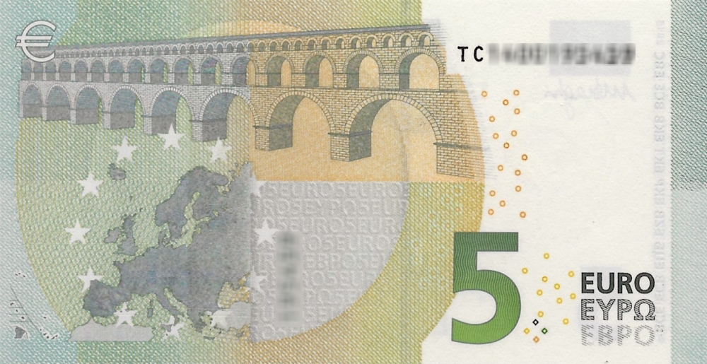Détail du billet de 5 € 2013 Irlande