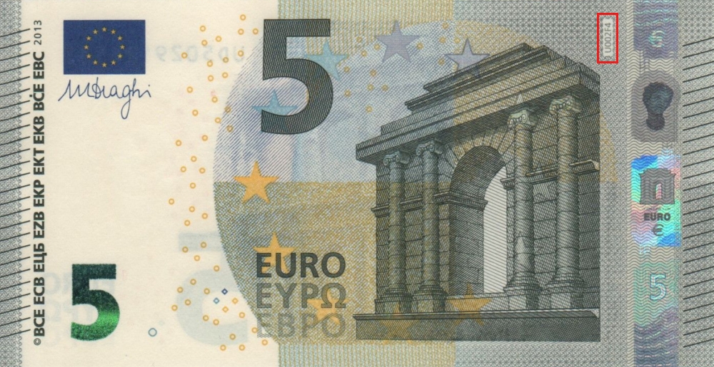 Billet de 5 € 2013 France