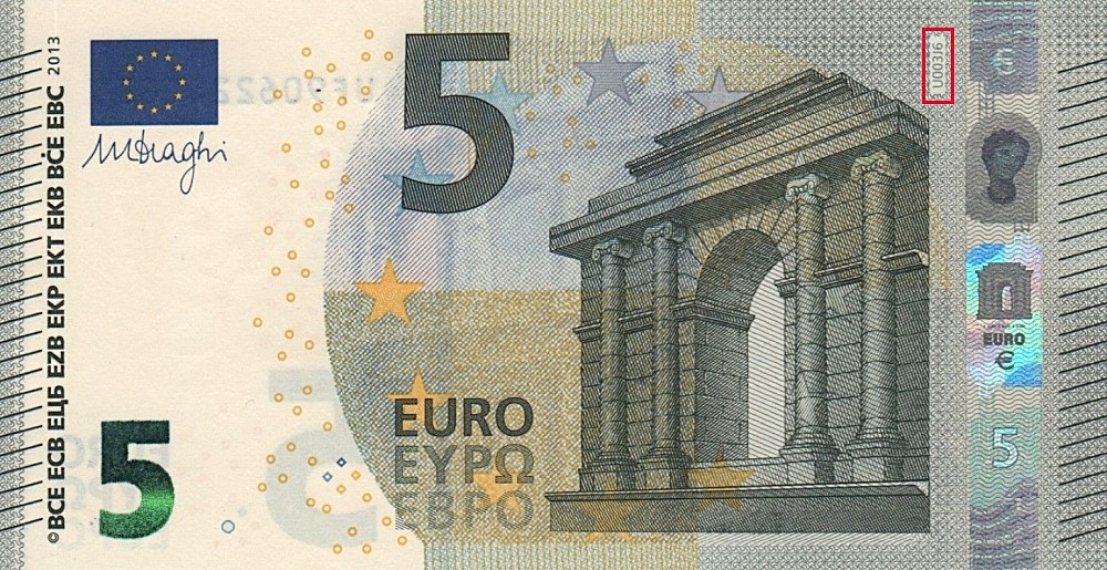 Billet de 5 € 2013 France