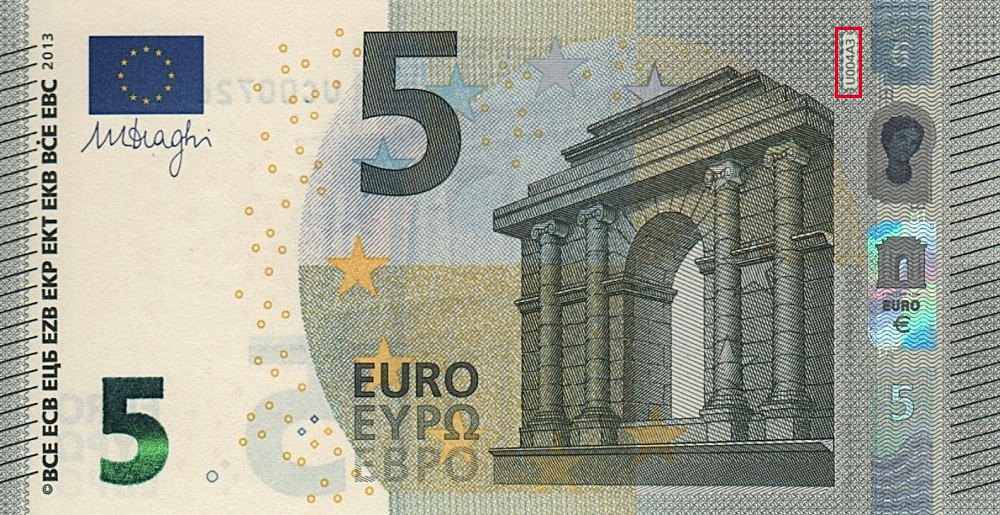Billet de 5 € 2013 France