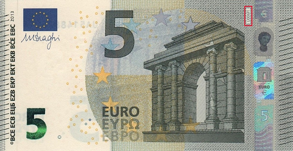 Billet de 5 € 2013 France