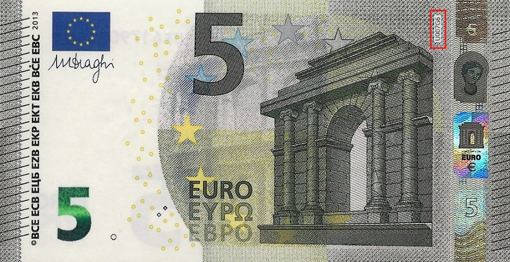 Billet de 5 € 2013 France