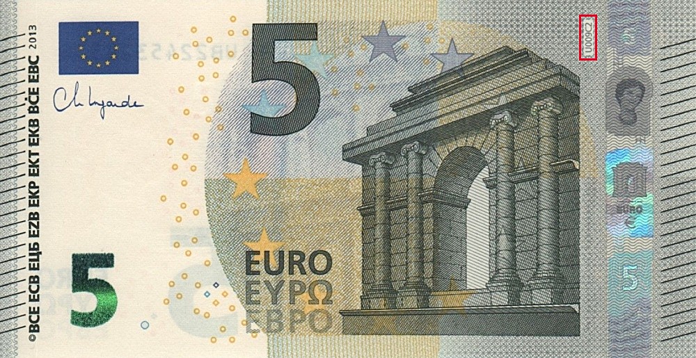 Billet de 5 € 2013 France