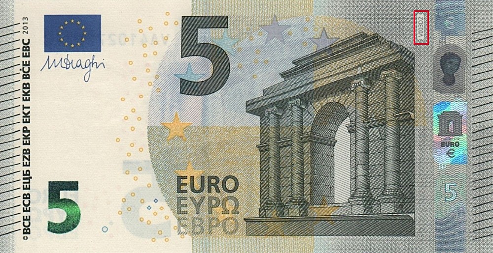 Billet de 5 € 2013 Espagne
