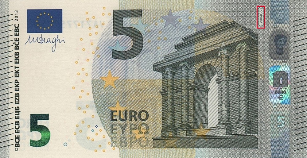 Billet de 5 € 2013 Espagne