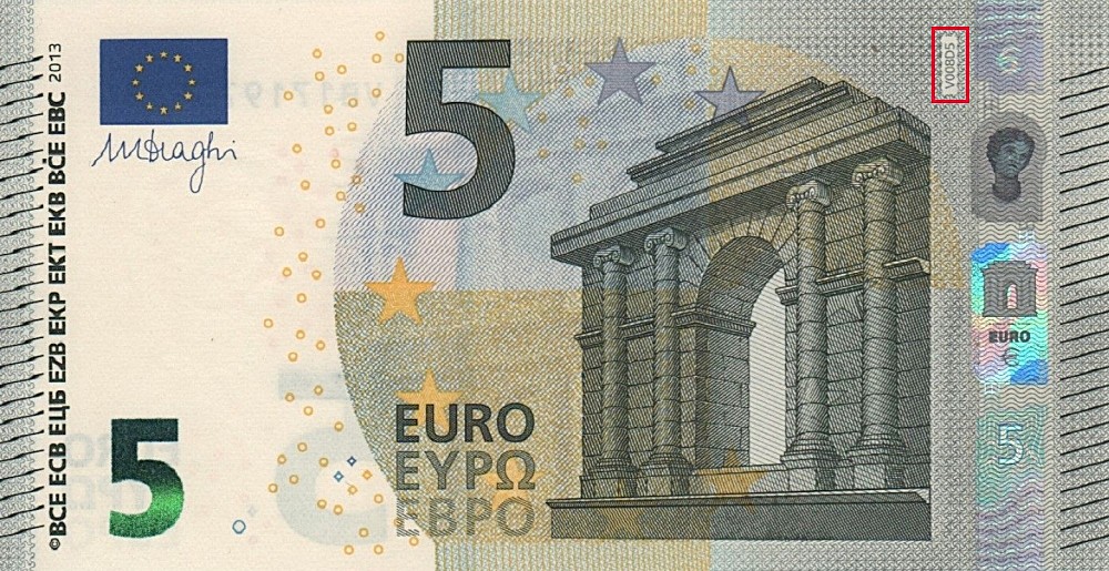 Billet de 5 € 2013 Espagne