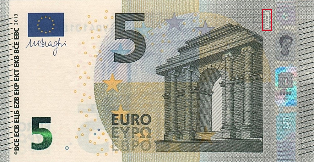 Billet de 5 € 2013 Espagne