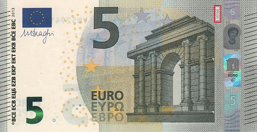 Billet de 5 € 2013 Espagne
