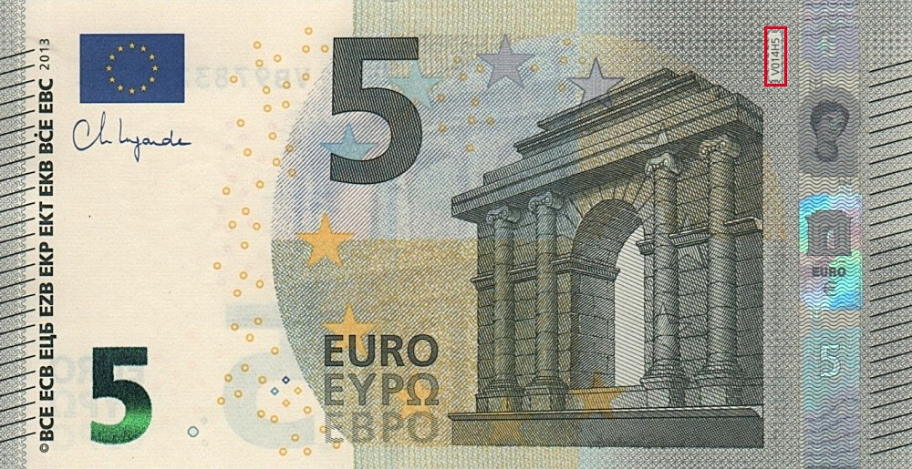 Billet de 5 € 2013 Espagne
