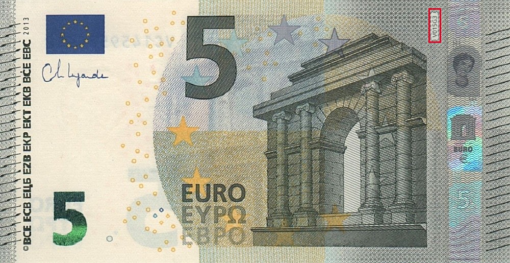 Billet de 5 € 2013 Espagne