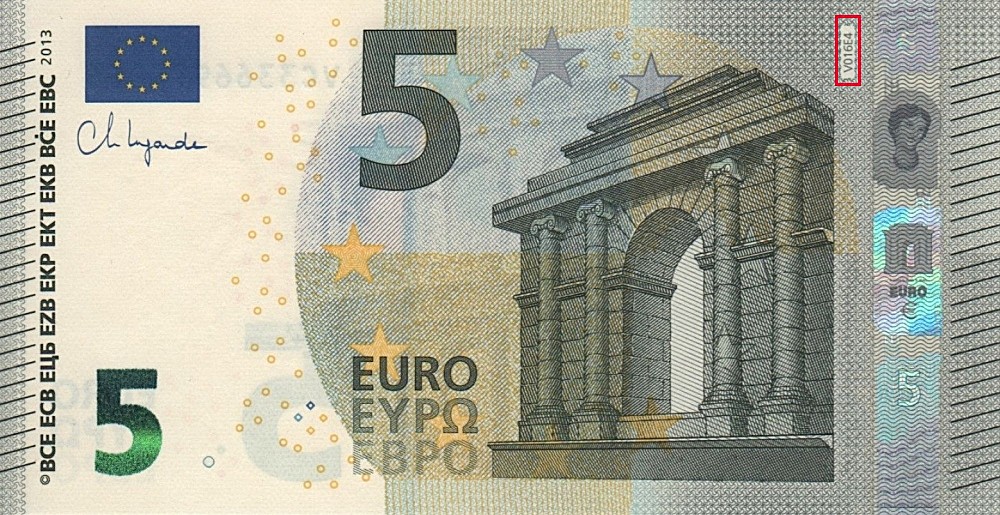 Billet de 5 € 2013 Espagne
