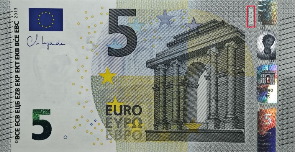 Billet de 5 € 2013 Espagne