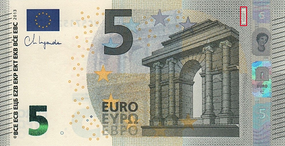 Billet de 5 € 2013 Espagne
