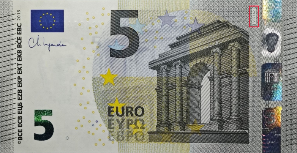 Billet de 5 € 2013 Espagne