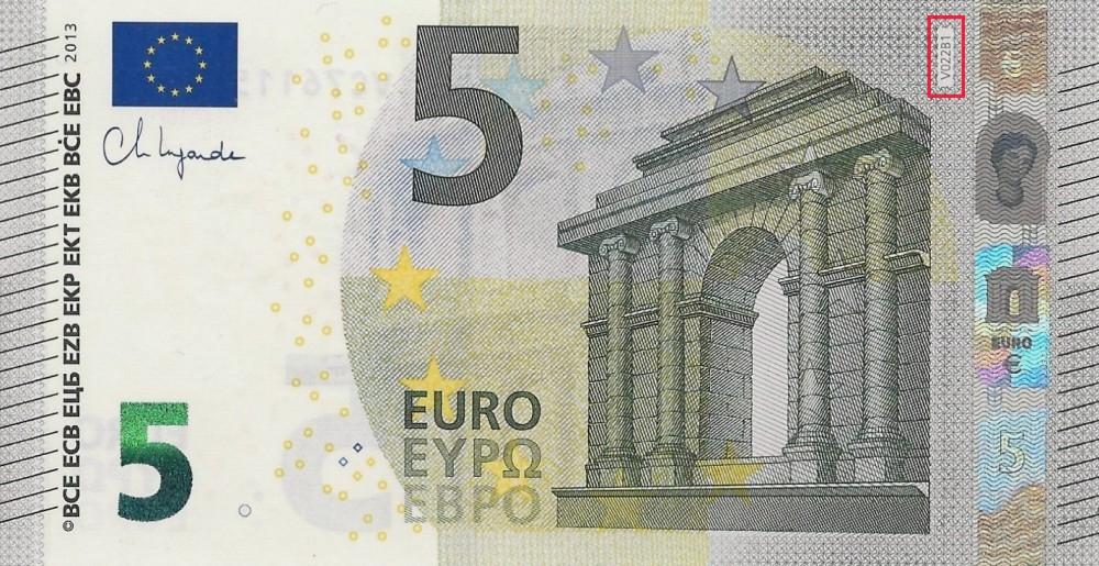 Billet de 5 € 2013 Espagne