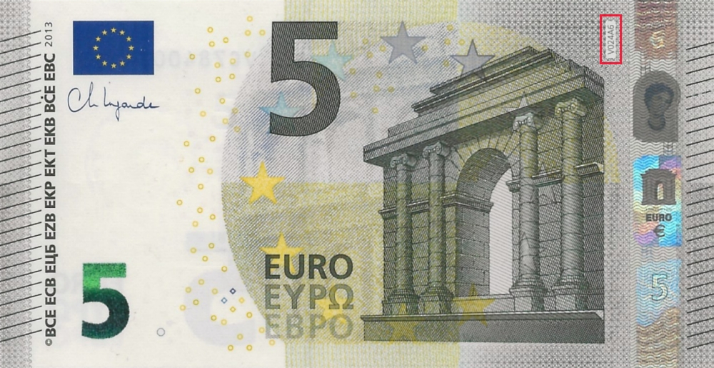 Billet de 5 € 2013 Espagne