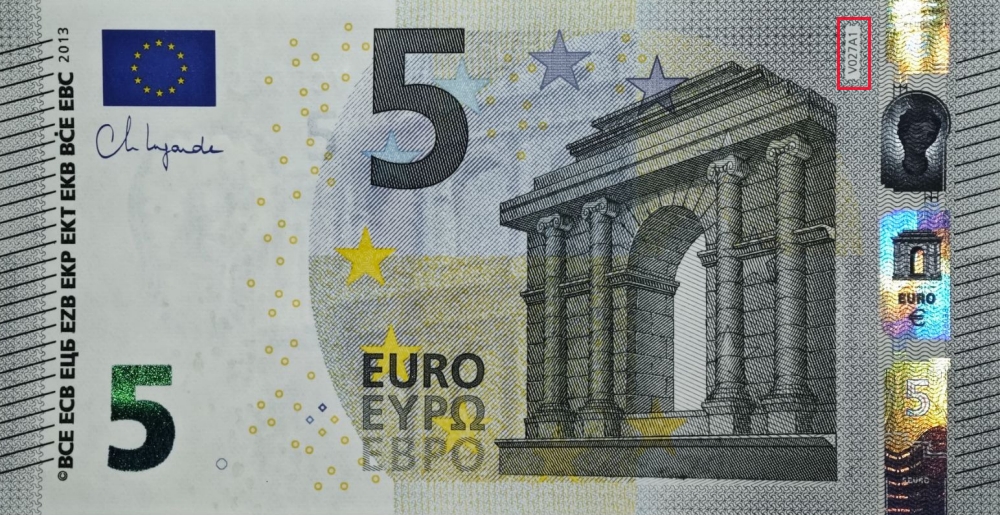 Billet de 5 € 2013 Espagne