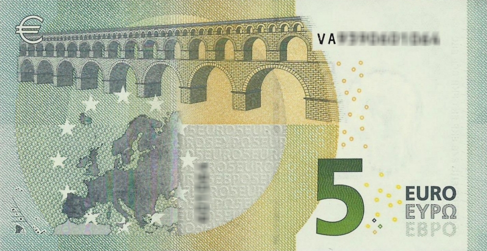 Détail du billet de 5 € 2013 Espagne