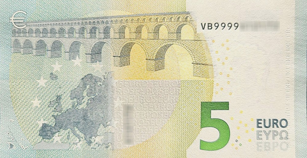 Détail du billet de 5 € 2013 Espagne