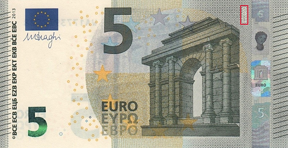 Billet de 5 € 2013 Allemagne