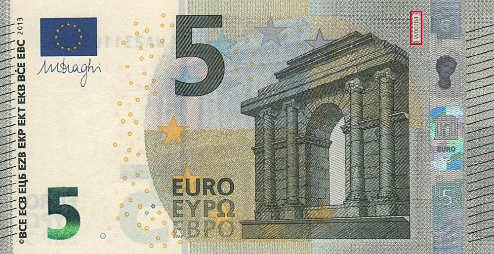 Billet de 5 € 2013 Allemagne