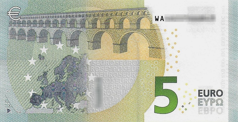 Détail du billet de 5 € 2013 Allemagne