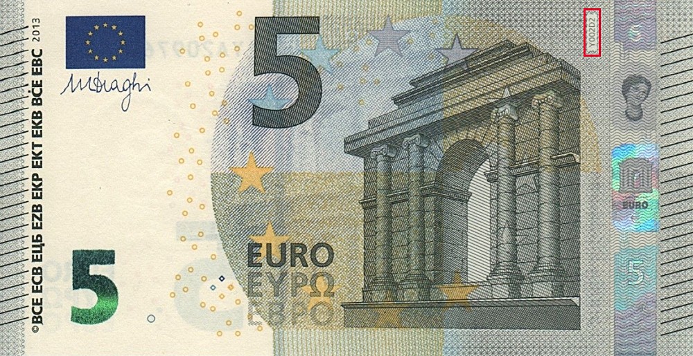 Billet de 5 € 2013 Grèce