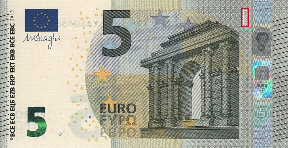 Billet de 5 € 2013 Grèce