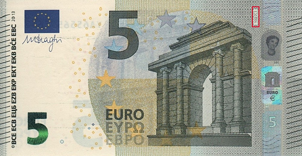 Billet de 5 € 2013 Grèce