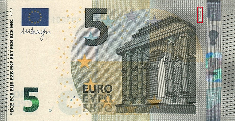 Billet de 5 € 2013 Belgique