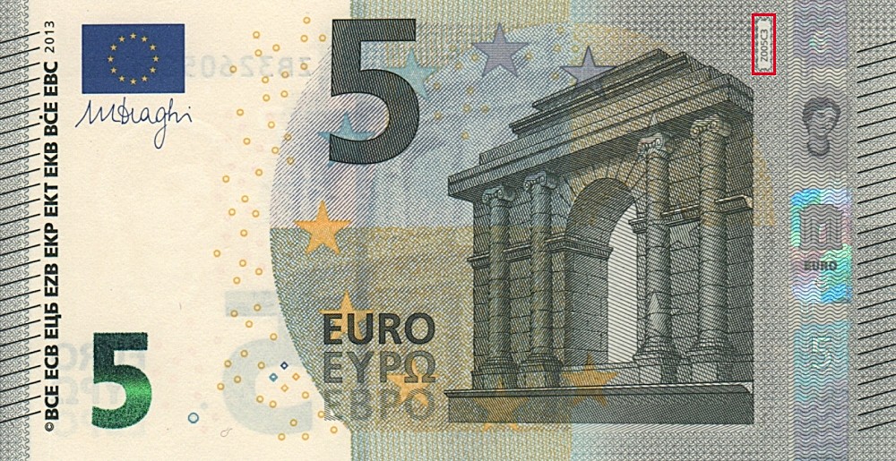 Billet de 5 € 2013 Belgique