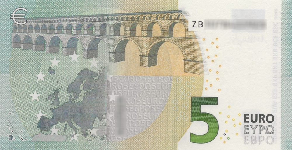 Détail du billet de 5 € 2013 Belgique
